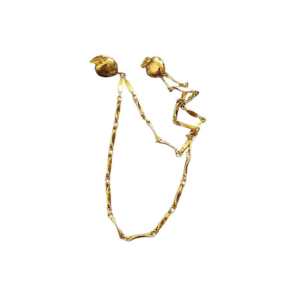 Vintage gold-tone with apple-shaped ends Sweater Clips